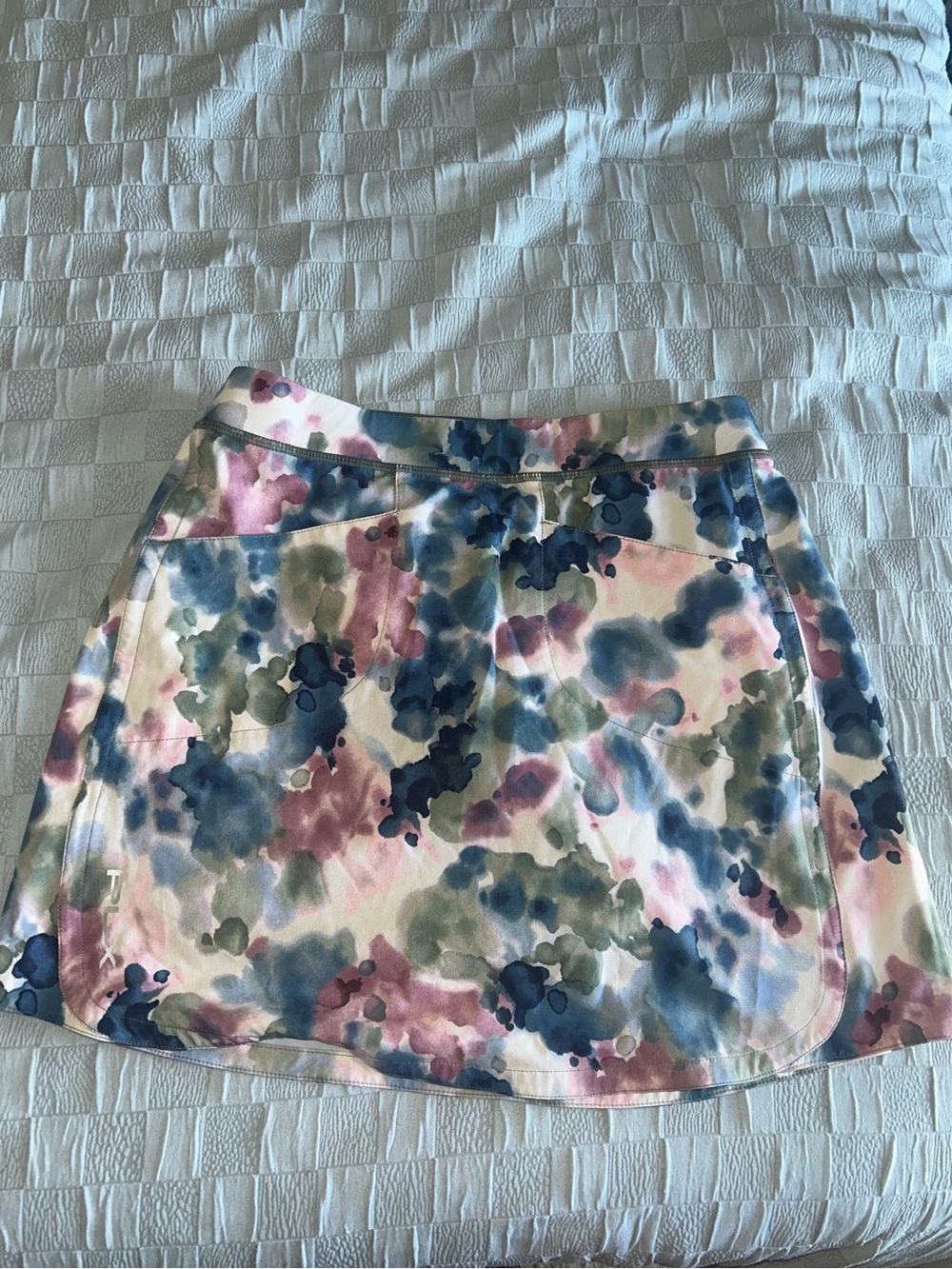 Ralph Lauren Pastel Watercolor Mini Skirt in Blue, Pink & Green
